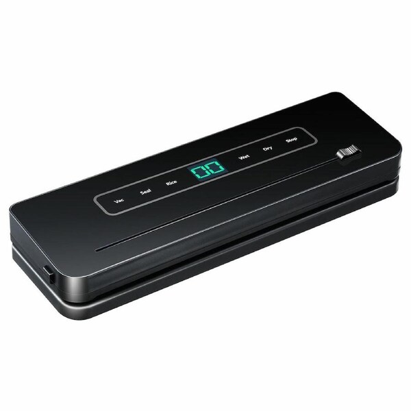 Kitchen Vacuum Sealer Fresh Meat Dry Wet Food Saver Storage Machine Sous Vide Heat Packing 80Kpa 120W Countertop Auto UV Airtight Vac Jar with Bags