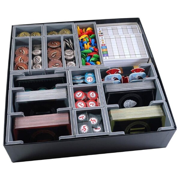 Folded Space Game Box Inserts Organiser For 7 Wonders 2nd Ed Tabletop RPG