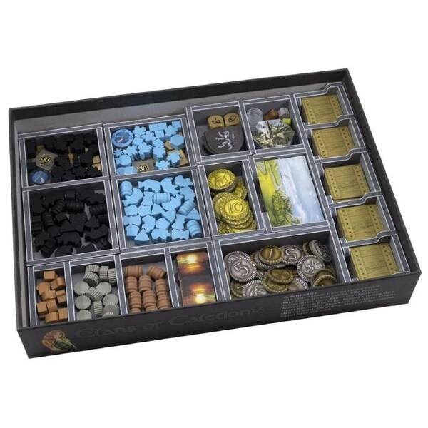 Folded Space Game Box Inserts Organiser Divider For Clans Of Caledonia RPG
