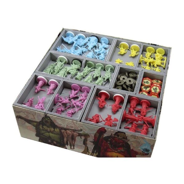 Folded Space Game Box Inserts Organiser Divider For Rising Sun Tabletop RPG