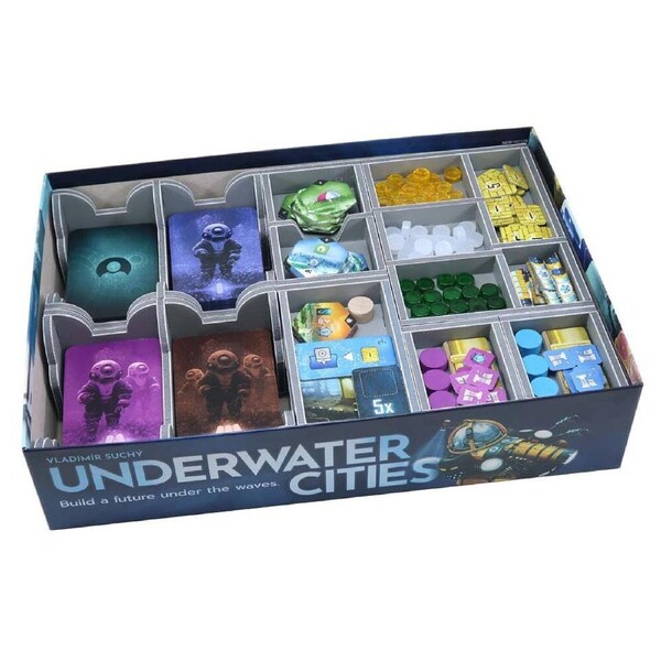 Folded Space Game Box Inserts Organiser Divider For Underwater Cities RPG