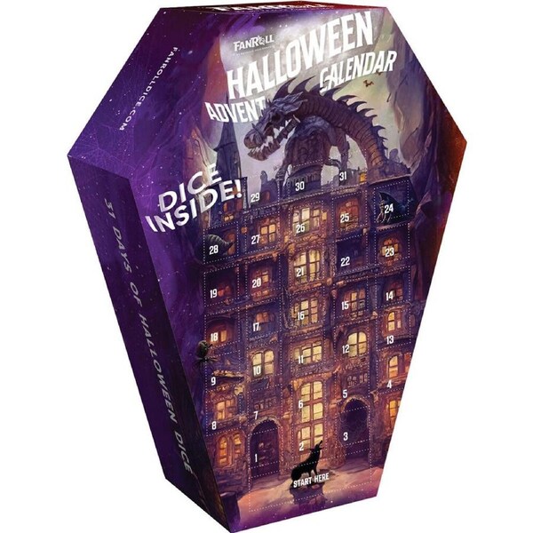 Fanroll by Metallic Halloween Advent Calendar w/ Dice 31-Slots Countdown