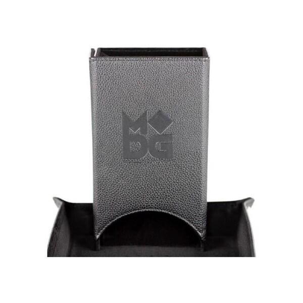 Fanroll by Metallic Fold Up Leather RPG Dice Tower Tray Storage Box Black