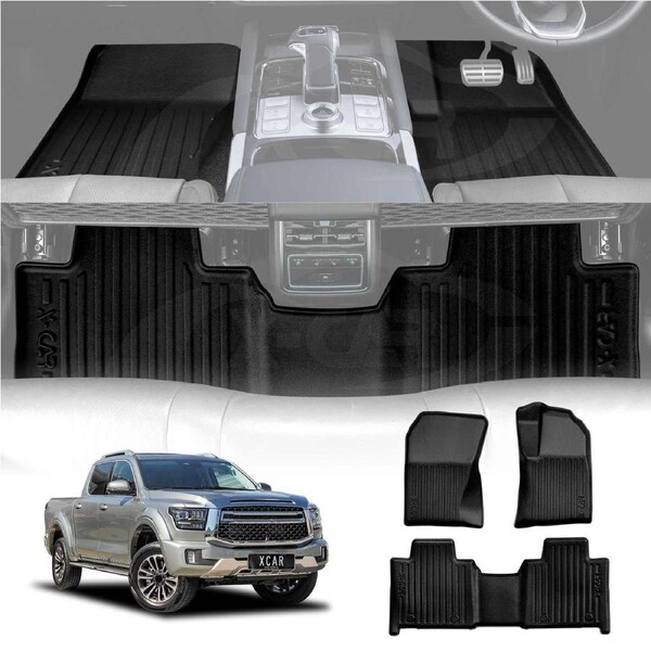 3D Floor Mats for GWM Cannon Alpha 2024-Onwards Heavy Duty All Weather Car Mats Carpet Liner Set