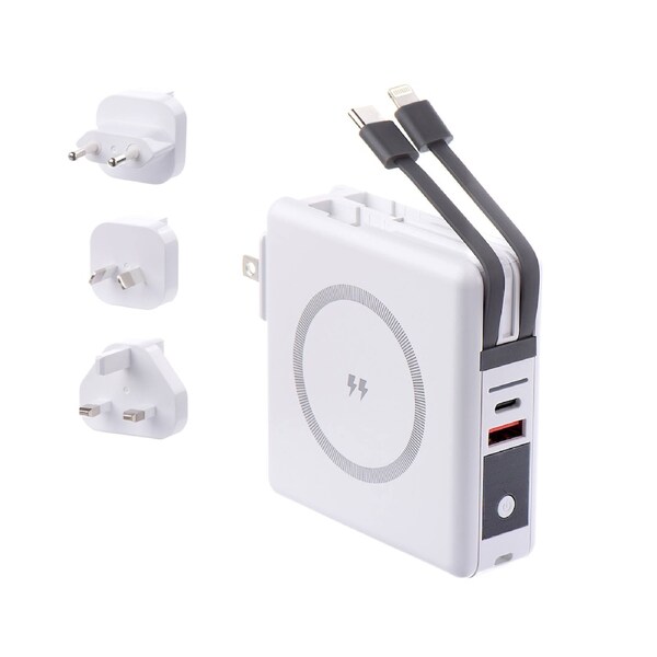 3Travellers Portable Travel Adaptor With Wireless Charging