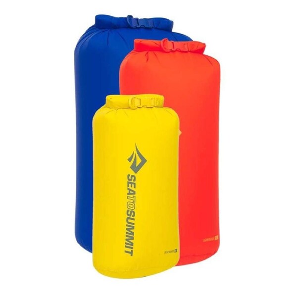 Sea to Summit Lightweight Dry Bag - 3-Piece Set (8/13/20L) - Sulphur/Spicy Orange/Surf the Web