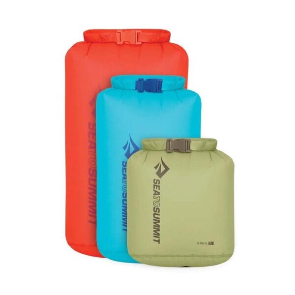 Sea to Summit Ultra-Sil Dry Bag - 3-Piece Set (3/5/8L) - Tarragon/Blue Atoll/Spicy Orange