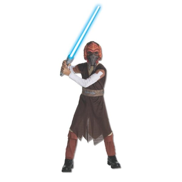 Star Wars Plo Koon Hooded Childrens Boys Fancy Dress Up Party Costume S