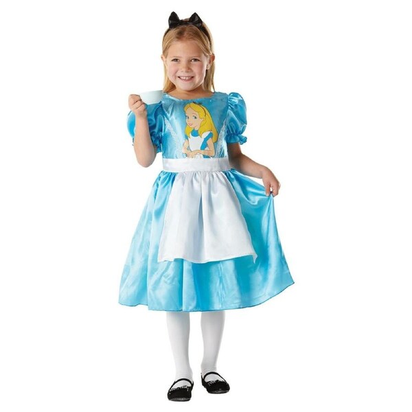 Disney Alice In Wonderland Looking Glass Classic Girls Dress Up Costume L