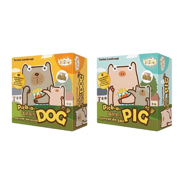 2pc Jolly Thinkers Pick-a-Dog & Pick-a-Pig Jolly Pets Kids Card Game 8y+