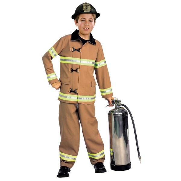 Rubies Careers Fire Fighter Boys Fancy Dress Up Party Costume Play Set L