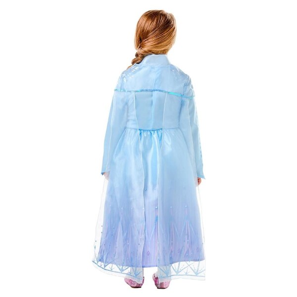 Disney Elsa Frozen 2 Deluxe Girls Dress Up Character Party Costume 6-8y