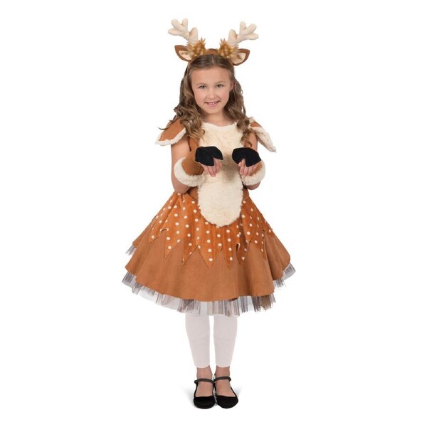 Princess Paradise Doe The Deer Animal Theme Party Girls Dress Up Costume S