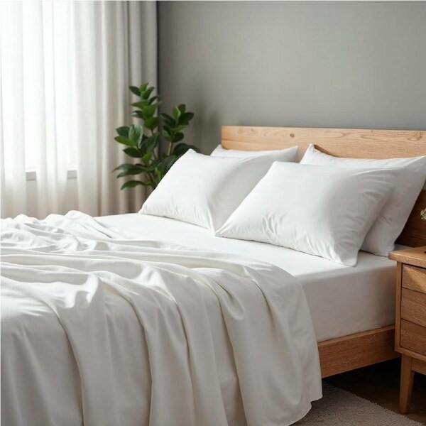 Royal Comfort 2000 Thread Count Bamboo Cooling Sheet Set Ultra Soft Bedding White / King Single