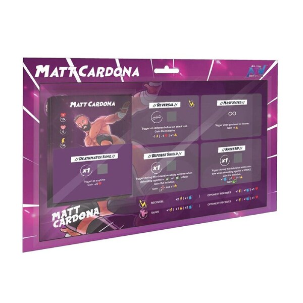 Cation Arts All Time Wrestling Matt Cardona Card & Dice Strategy Game 14y+
