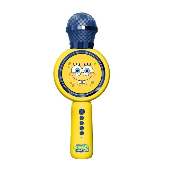 SpongeBob Kids Bluetooth Microphone - Karaoke Fun with Voice Effects, Rechargeable & Portable