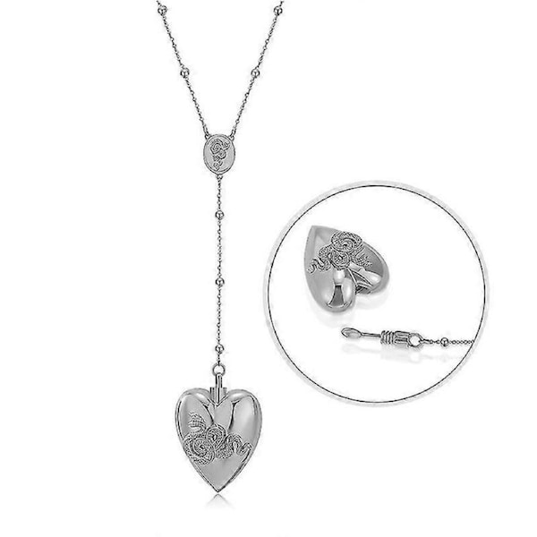 Necklace Heart with Spoon Snake Chain Snake Pendant