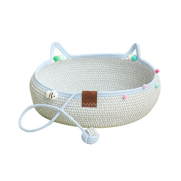 Rattan Cat Bed Weaving Cat Sleeping Basket for Cats and Pets Comfortable Resting
