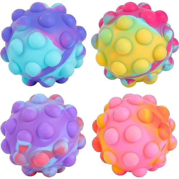 Fidget Ball Popper, 3D Anti-Pressure Squeeze Ball BPA Free Food Grade Silicone Sensory Toys Stress Balls
