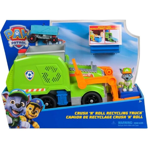Paw Patrol - Sustainable Crush N Roll Recycling Truck With Rocky - Spin Master