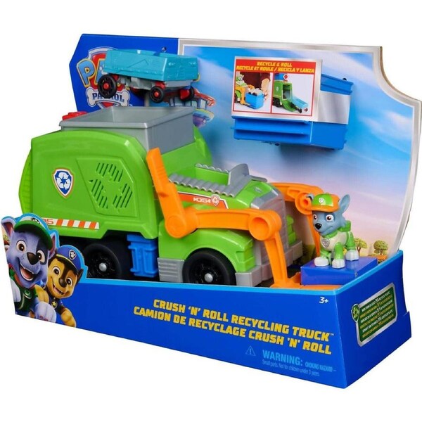 Paw Patrol - Sustainable Crush N Roll Recycling Truck With Rocky - Spin Master