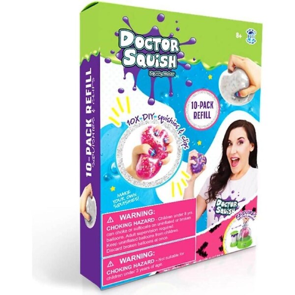 Doctor Squish - Squishy Maker 10-pack Refill (squishies & Clips) - Jasnor