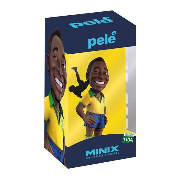 MINIX Football Stars Brazil 1st Kit Pelé #110A Sports Action Figure Toy 12cm
