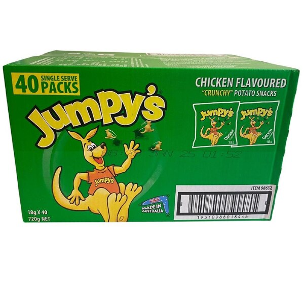 Jumpy's Chicken Flavoured Crunchy Potato Snacks 40 x 18g
