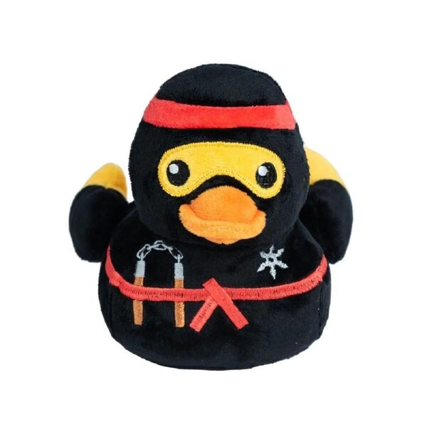 Quackie Chan Dog & Puppy Plush Toy with Squeaker by FuzzYard