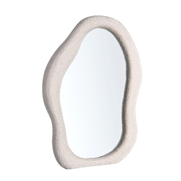 Furb Wall Mirror Makeup Vanity Mirror Fabric Frame Home Decor Livingroom Bedroom