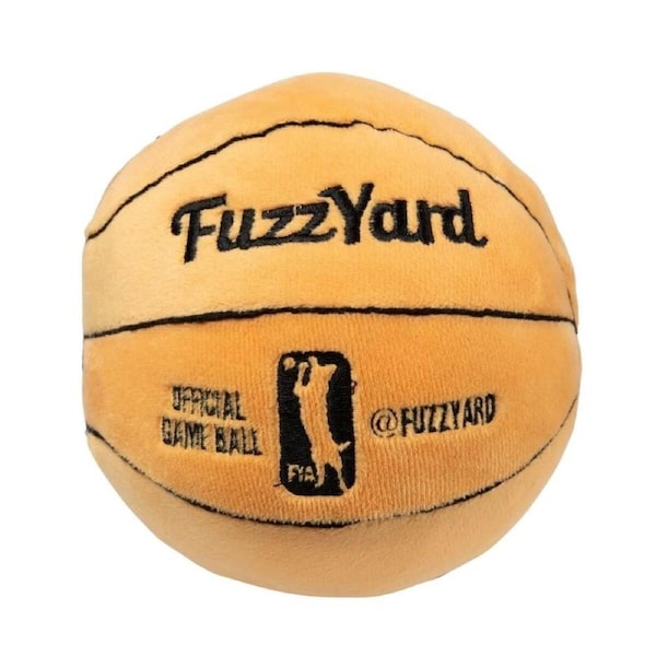 Plush Basketball Dog & Puppy Toy with Squeaker by FuzzYard