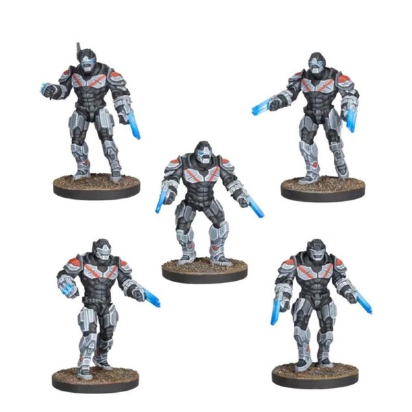 5pc Mantic Games Firefight Assault Enforcers w/ Phase Claws RPG Miniatures
