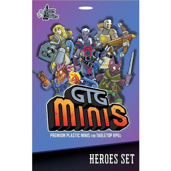 GTG Minis Premium Plastic Heroes Miniature Figure Set For Tabletop RPGs Assorted