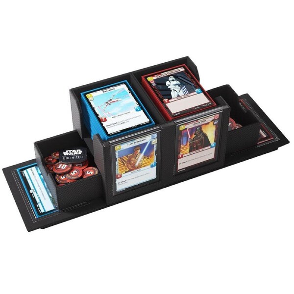 Gamegenic Star Wars Unlimited Double Deck Pod Box Card Holder/Storage Black