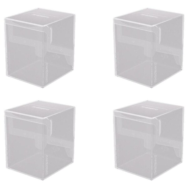 4x Gamegenic Bastion 100+ Gaming Card Deck Storage Box & Organiser XL White