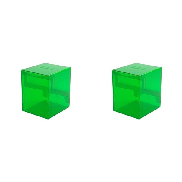 2x Gamegenic Bastion 100+ Gaming Card Deck Storage Box & Organiser XL Green