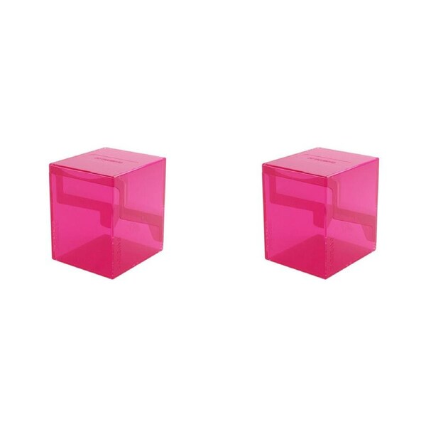 2x Gamegenic Bastion 100+ Gaming Card Deck Multifunctional Organiser XL Pink