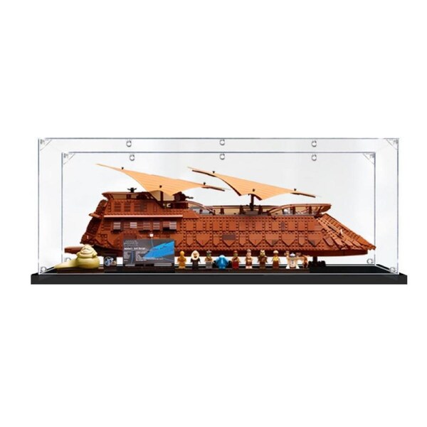 Acrylic Display Case for LEGO 75397 Star Wars Jabba's Sail Barge UCS Figure Storage Box Dust Proof Glue Free