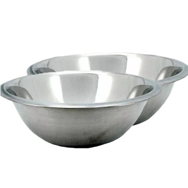 Durable Stainless Steel Mixing Extra Large Bowl Polished Round Bowl 28cm - 2x