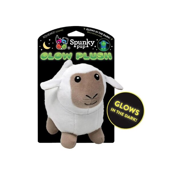 Glow in The Dark Small Lamb Dog Toy by Spunky Pup