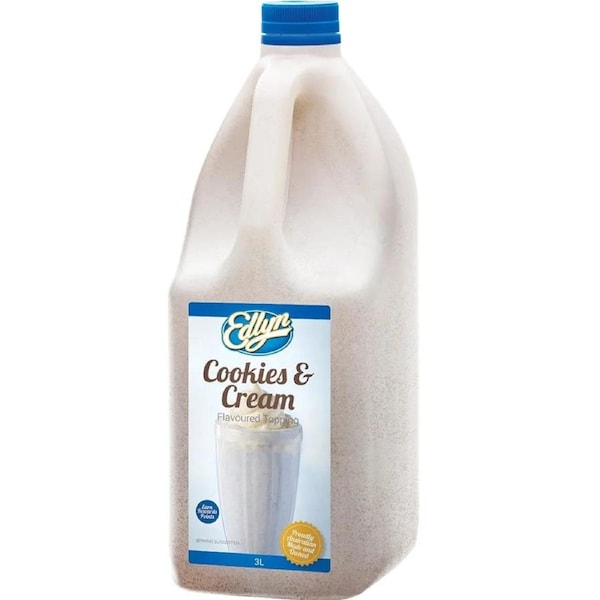 Edlyn Cookies & Cream Topping Syrup 3L Milkshakes Ice Cream Bulk