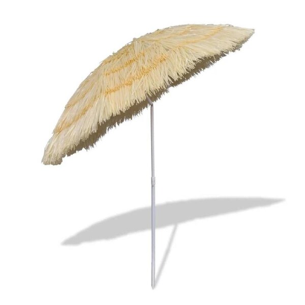 Tilt Beach Umbrella Hawaii Style Outdoor Shelter Shade Tilting Parasol 180x185cm