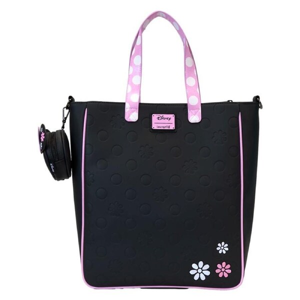 Loungefly Disney Minnie Floral Rock the Dots Tote Bag with Coin Bag