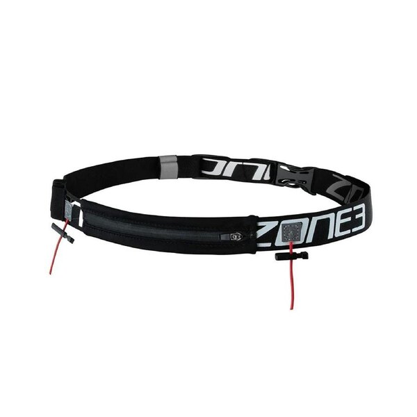 ZONE3 Race Number Belt wtih Lycra Pouch - Black