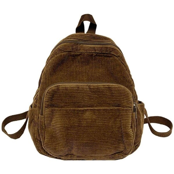 Schoolbag Corduroy Shoulder Bag Simple Mini Backpack for Daily Casual Use
