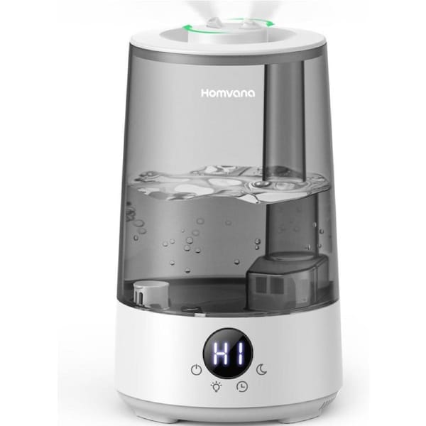 Homvana 3.6L Humidifiers for Bedroom Home, Top-Fill Cool Mist Small Humidifier for Baby Nursery Plants Large Room, 34H Runtime, Quiet, Auto-Shut Off, Essential Oil Diffuser, Night Lights, BPA Free