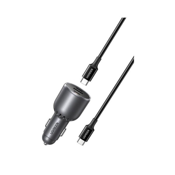 UGREEN 130W 3-Port Fast Car Charger with 100W Cable