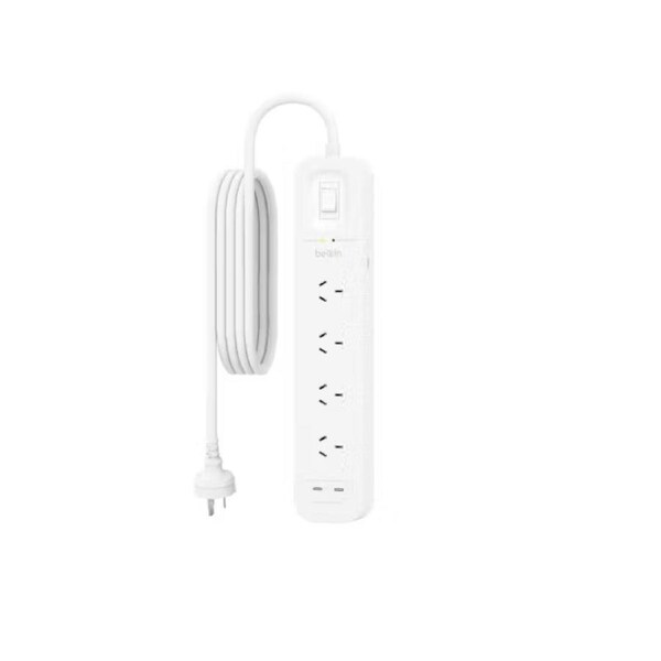 Belkin 4-Outlet Surge Protection Strip with Dual USB-C Charging Ports