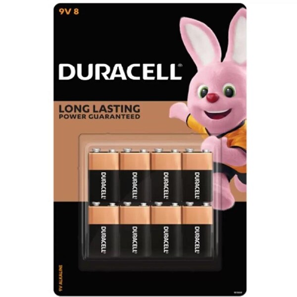 Duracell Alkaline 9V Batteries 8 Pack