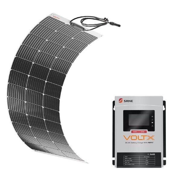 VoltX 100W Solar Panel Flexible + 50A DC-DC Charger